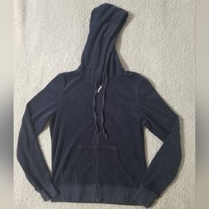 Juicy Couture Black Label Navy Blue Full Zip Terry Jacket